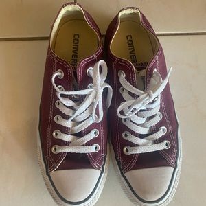 Red converse shoes